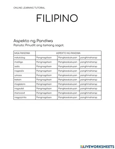 Aspekto ng pandiwa-sanhi at bunga