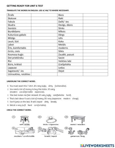 FF 4 Getting Ready for Unit 6 Test