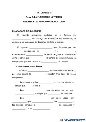 El aparato circulatorio