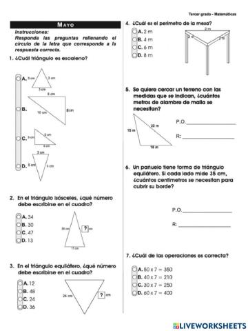 Prueba Formativa Mayo