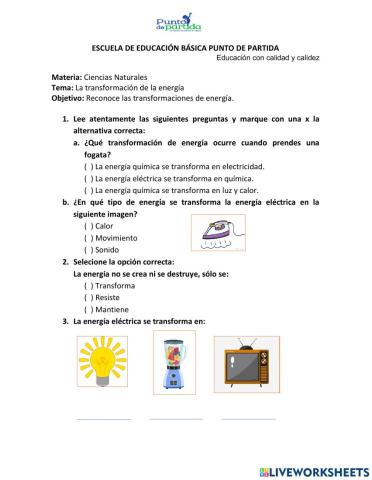 Interactiva 2 - la transformación de la energía