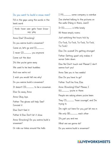 Simple Present Activity Song