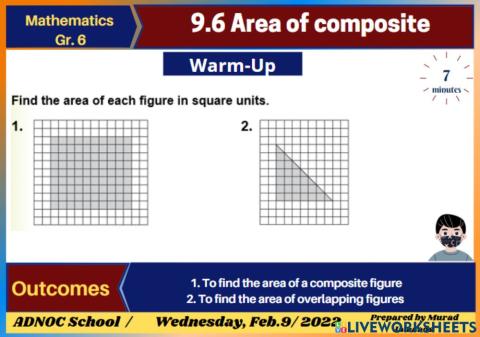9.6 Area of Composite warm up