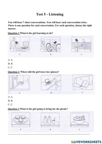 Grade 6 PET Listening 05