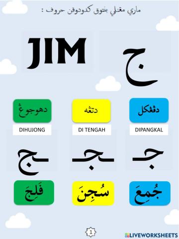 Mengenal huruf jawi bersambong