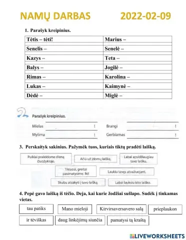 Lietuvių kalba. Pratybų 48-49psl.3kl.