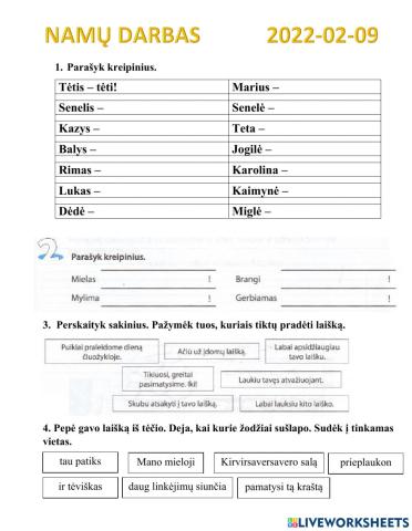 Lietuvių kalba. Pratybų 48-49psl.3kl.