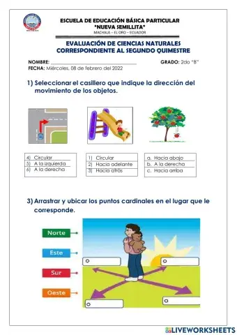 Evaluación de ciencias naturales