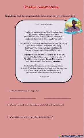 I Had a Hippopotamus