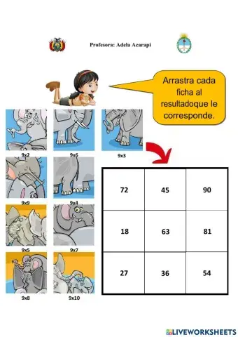 Tabla de 9