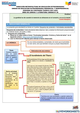20 la crónica y carta al lector