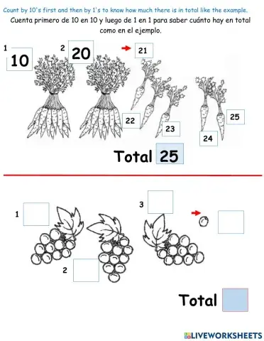 Counitng by 10's and 1's