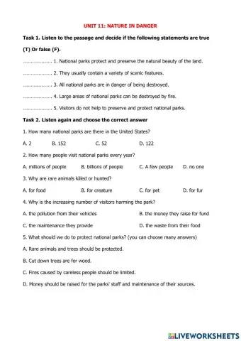 E11- u10: nature in danger