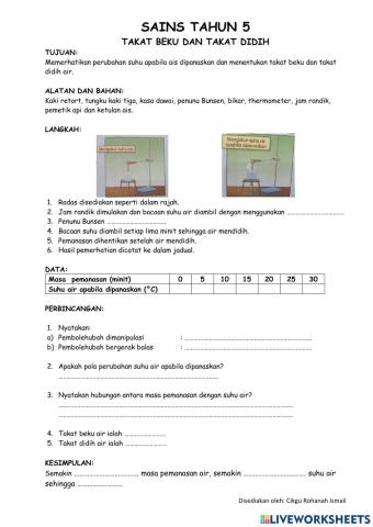 Takat beku dan takat didih