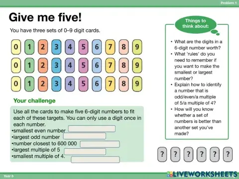 Year 5 problem solving