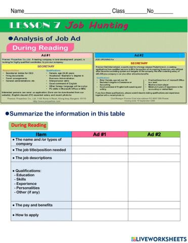 Analysis of Job Ad