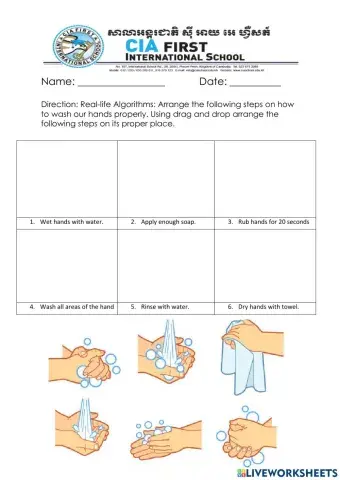 Real-life Algorithm: Wash hands
