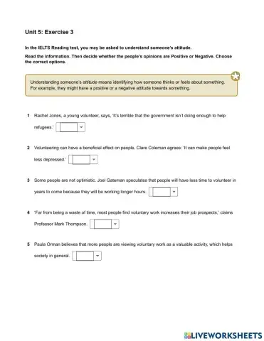 Mindset IELTS 2 - Reading Skills Modules - Unit 5 Ex3