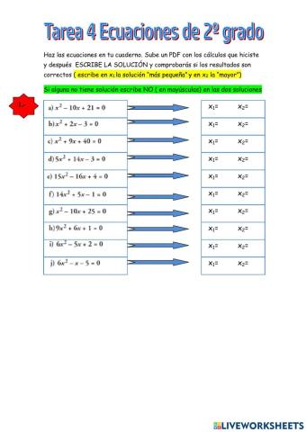 Ecuaciones de 2ºgrado