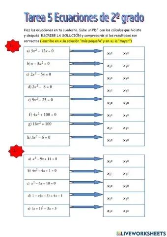 Ecuaciones 2º grado