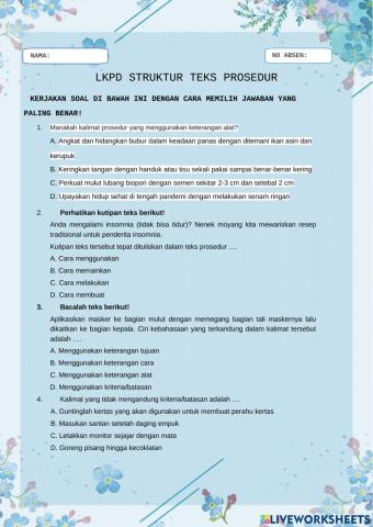 Struktur teks prosedur