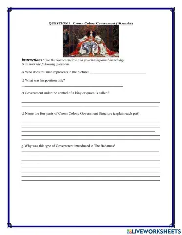 Woodes Rogers & Royal Government Short Answer Questions