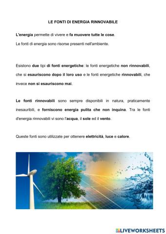 Le fonti di energia rinnovabile -L'acqua- 1