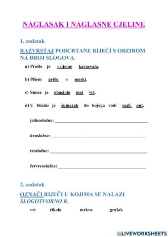 Naglasak i naglasne cjeline - 7.