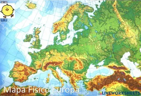 Mapa Físico Europa