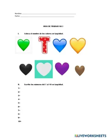 HOJA DE TRABAJO KAQCHIKEL