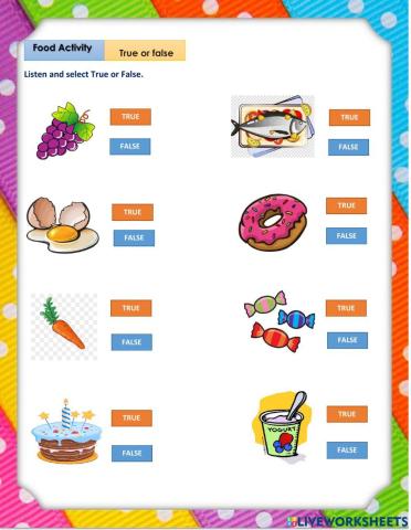 Food true or false