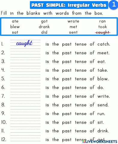 Past Simple: Irregular Verbs 1