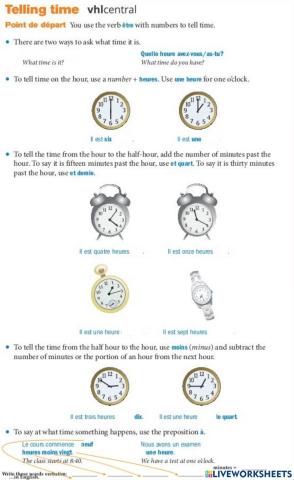 Time Explanation