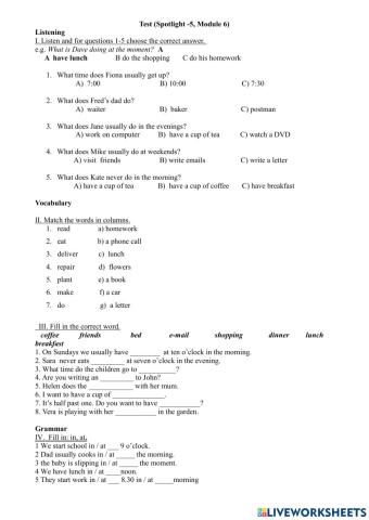 Test module 6 (Spotlight5)