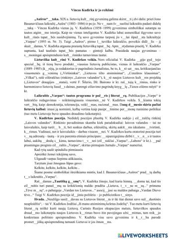 Vincas Kudirka ir jo reikšmė