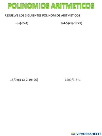 Polinomios aritmeticos