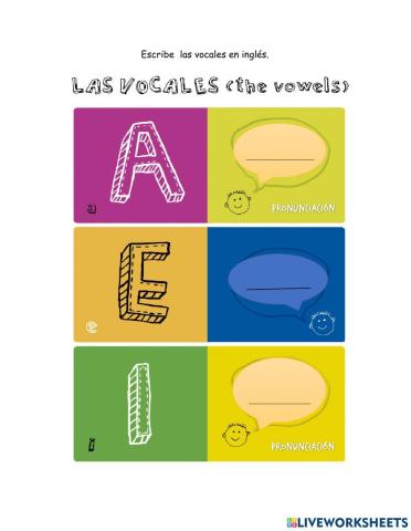Las vocales en ingles
