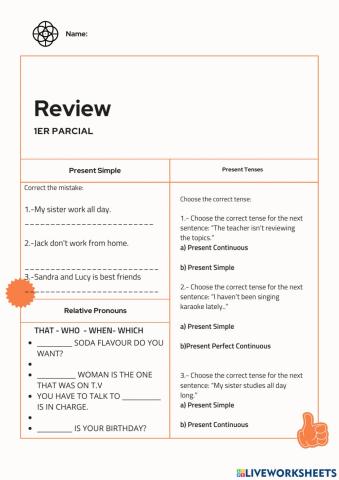Present and Past Tenses- inglés progresivo 4
