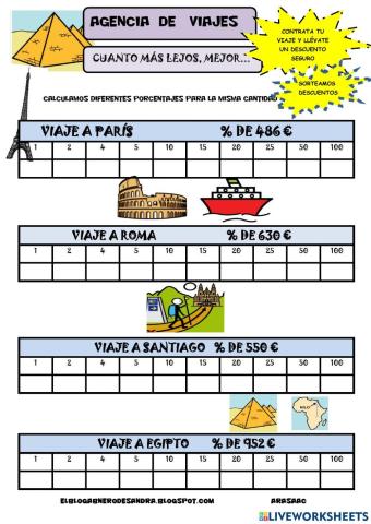 Sorteo de descuentos en mi agencia de viajes