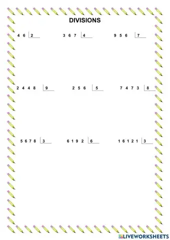 División entre 1 cifra