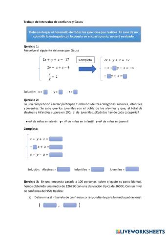 Gauss e intervalos de confianza para la medi