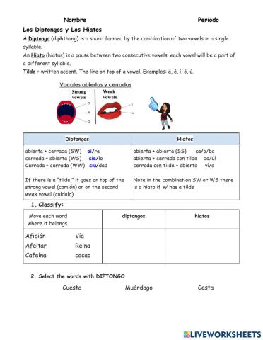 Hiatos y Diptongos