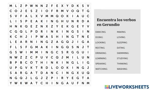 Verbos en gerundio