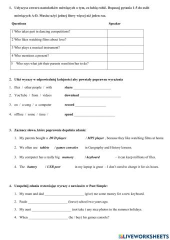 English Class A2+ unit 4 test version c2