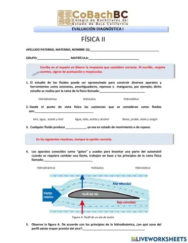 Examen diagnóstico hidráulica