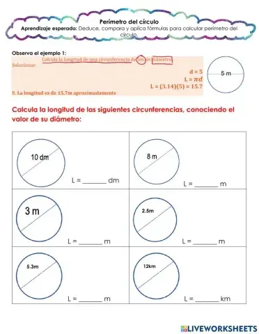 Longitud de la circunferencia