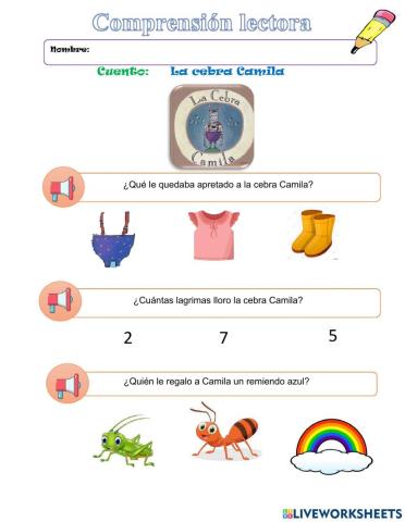 Cuento: La cebra Camila