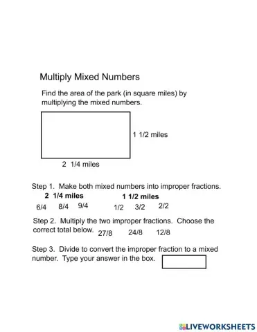 Multiply Two Mixed Numbers