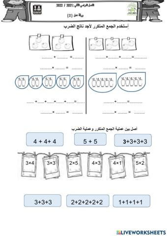 الضرب كجمع متكرر 
