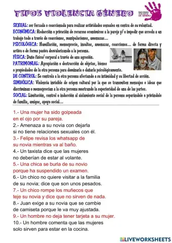 Tipos de violencia de género